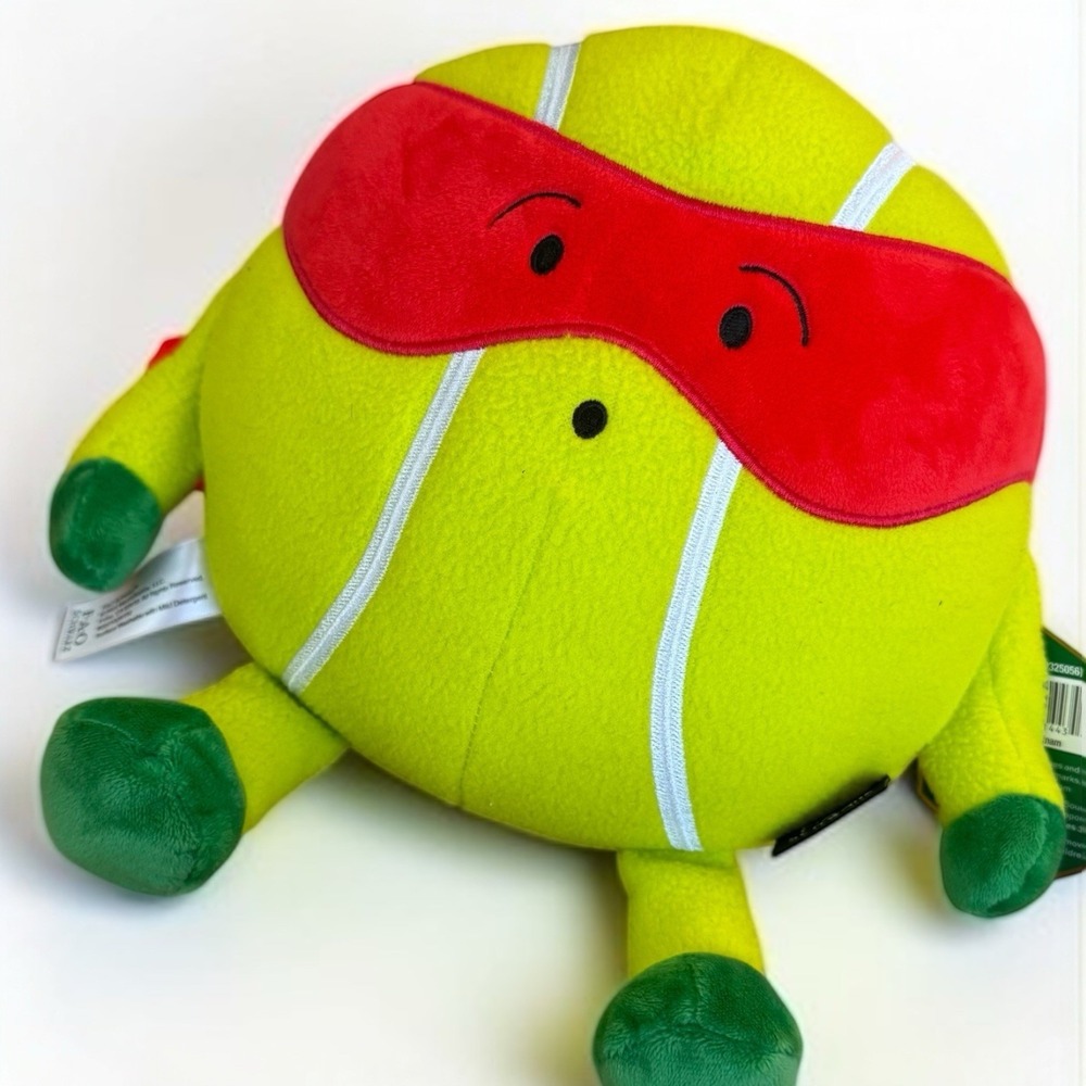 FAO Schwarz Heroes of the Game Tennis Ball Ninja Plush Red Mask NWT